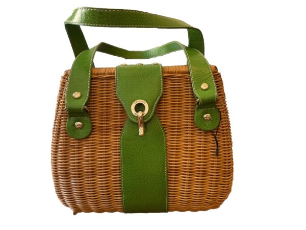 Kate Spade Tisbury Avita Wicker Rattan Straw Handbag Purse Basket Boho Summer