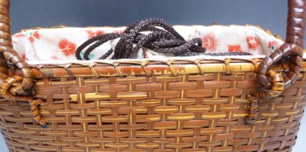 Kyoto Kurochiku Bamboo Basket Bag Drawstring Handbag Storage - Image 6