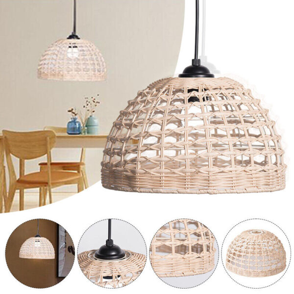 Lamp Shade Light Cover Chandelier Rope Woven Ceiling Weaving Pendant Fixture