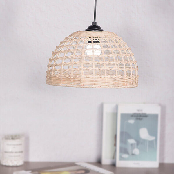 Lamp Shade Light Cover Chandelier Rope Woven Ceiling Weaving Pendant Fixture - Image 6