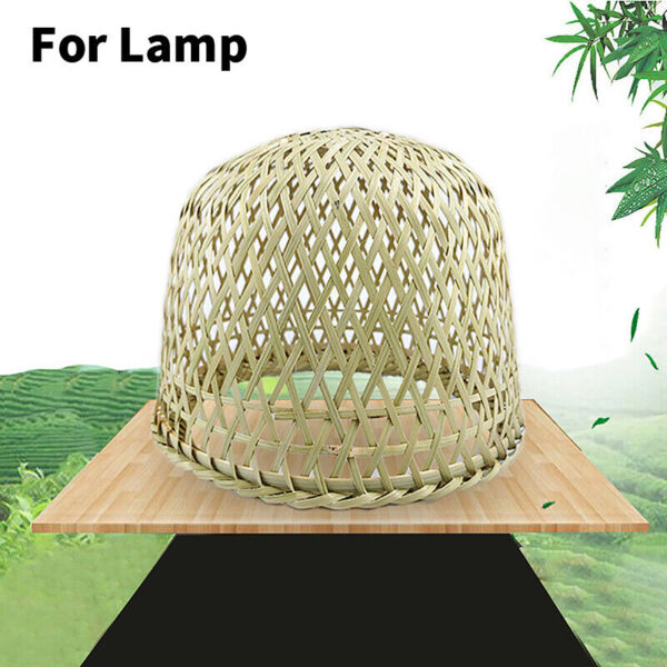 Lamp Shade Light Cover Rattan Lampshade Ceiling Pendant Wicker Bamboo Woven - Image 2