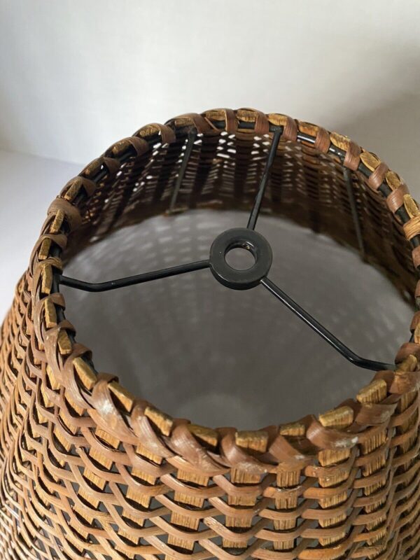 Lamp Shade Rattan 8.5” Tall 15.25” Bottom Diameter READ - Image 2