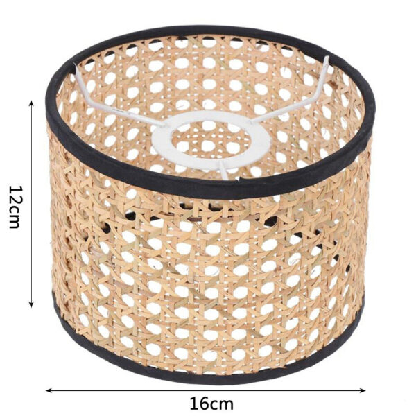 Lamp Shade Rattan Weaving Craft Light Cover Hanging Decor Dustproof Light Shades - Image 5