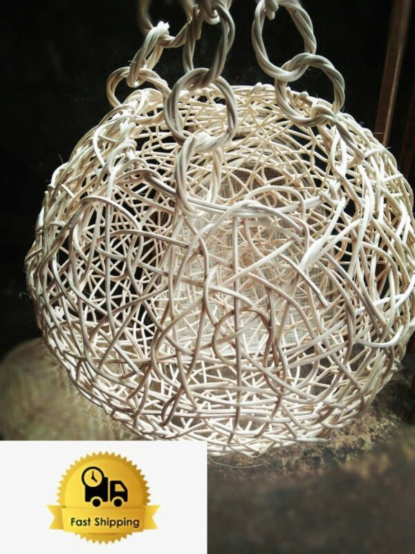 LAMP SHADES RATTAN Hanging Home Decorations Handmade Ceylon Eco friendly Balled