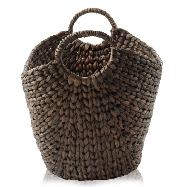 Large Hyacinth Boat Baskets with Handles, Wicker Storage Tote, Laundry, Blankets - Image 4