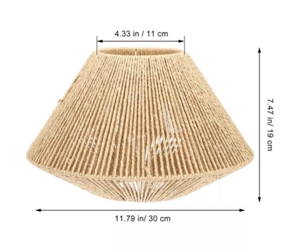 Large Rattan Lamp Shade Lampshade Rustic Home Decoration - Image 2