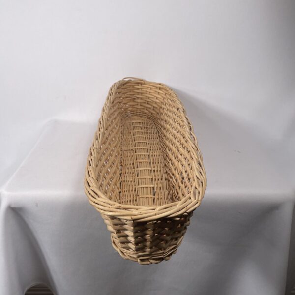 Long Wicker Basket Oval Bread Chips Basket 19”x5.75” Natural BOHO Home Decor. - Image 2