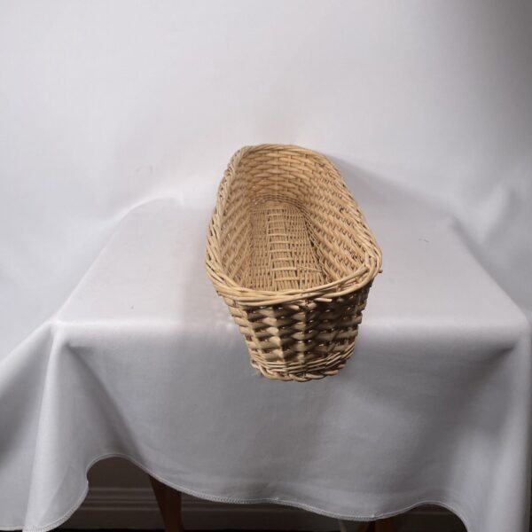 Long Wicker Basket Oval Bread Chips Basket 19”x5.75” Natural BOHO Home Decor. - Image 4