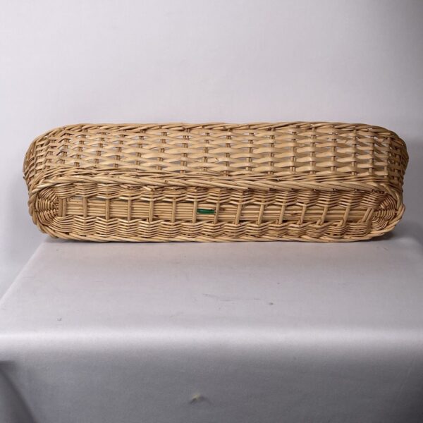 Long Wicker Basket Oval Bread Chips Basket 19”x5.75” Natural BOHO Home Decor. - Image 5