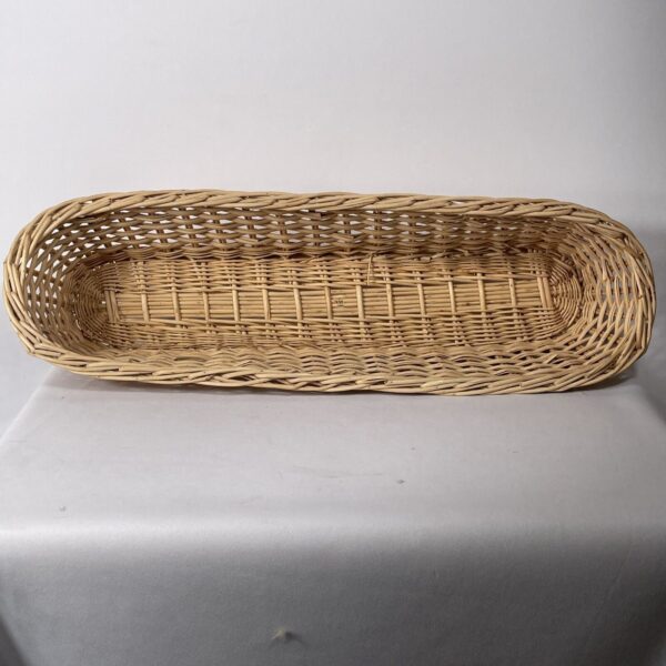 Long Wicker Basket Oval Bread Chips Basket 19”x5.75” Natural BOHO Home Decor. - Image 6