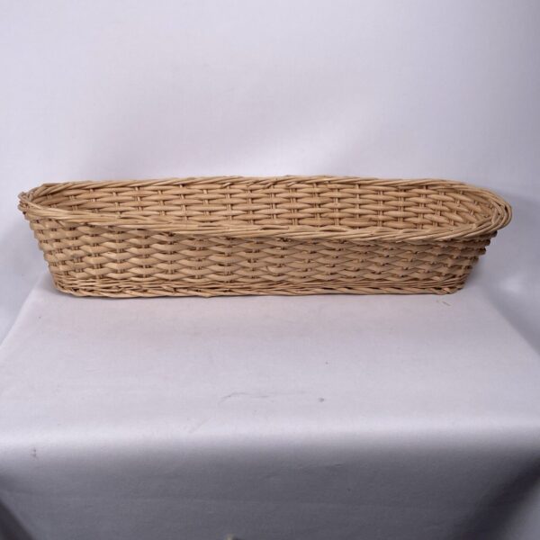 Long Wicker Basket Oval Bread Chips Basket 19”x5.75” Natural BOHO Home Decor.