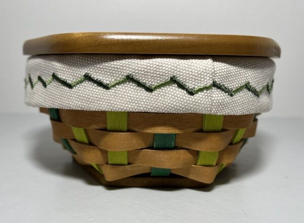 Longaberger 2015 St. Patrick’s Day Hexagon Shape Hand Woven Basket - Image 2