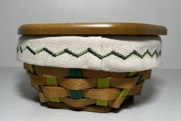 Longaberger 2015 St. Patrick’s Day Hexagon Shape Hand Woven Basket - Image 5