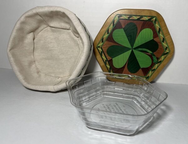 Longaberger 2015 St. Patrick’s Day Hexagon Shape Hand Woven Basket - Image 6