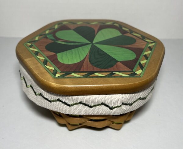 Longaberger 2015 St. Patrick’s Day Hexagon Shape Hand Woven Basket