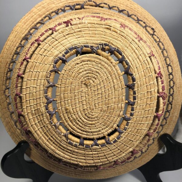 Lot of 3 Hand Woven Basket Shaped Hats For Wall Decor Boho Style Basket Wall - Image 4