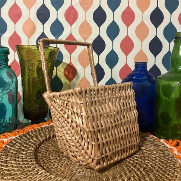 Medium Boho Whicker Hanging Wall Basket - Image 4