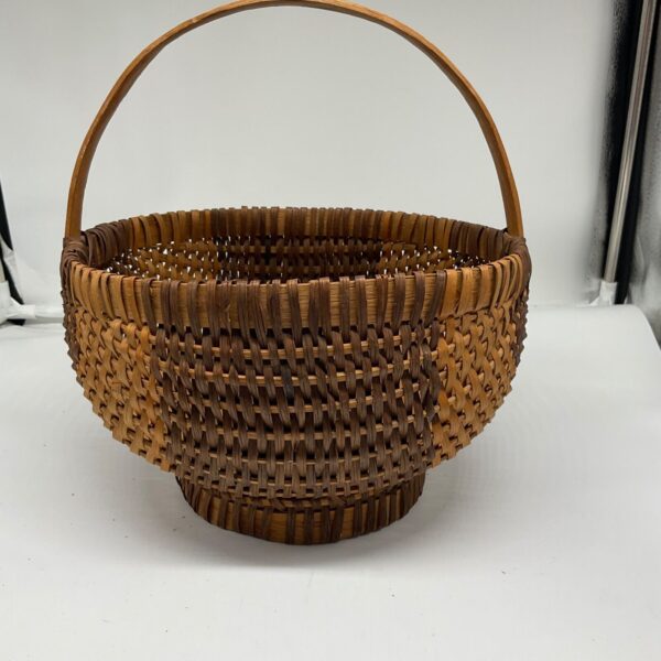 Medium Rustic Gathering Woven Wicker Basket Natural Light Brown Sturdy - Image 4