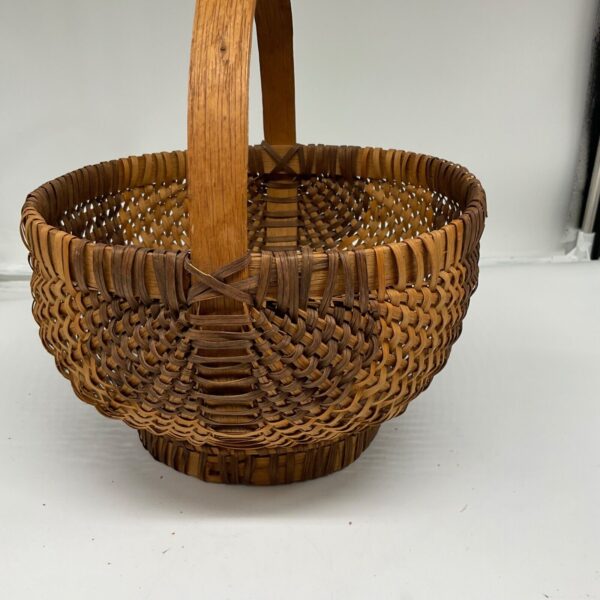 Medium Rustic Gathering Woven Wicker Basket Natural Light Brown Sturdy - Image 2