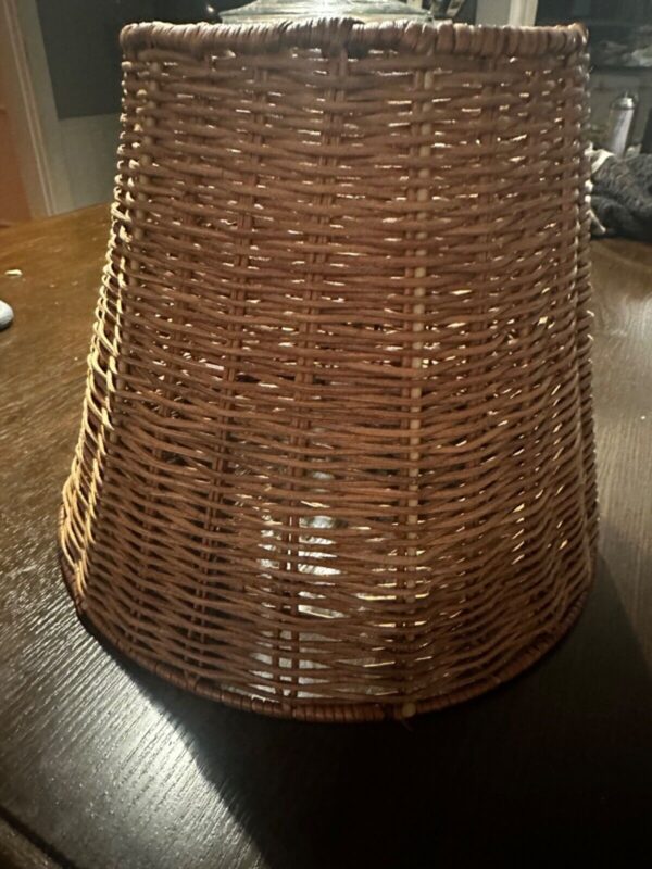 Medium size woven wicker lamp shade