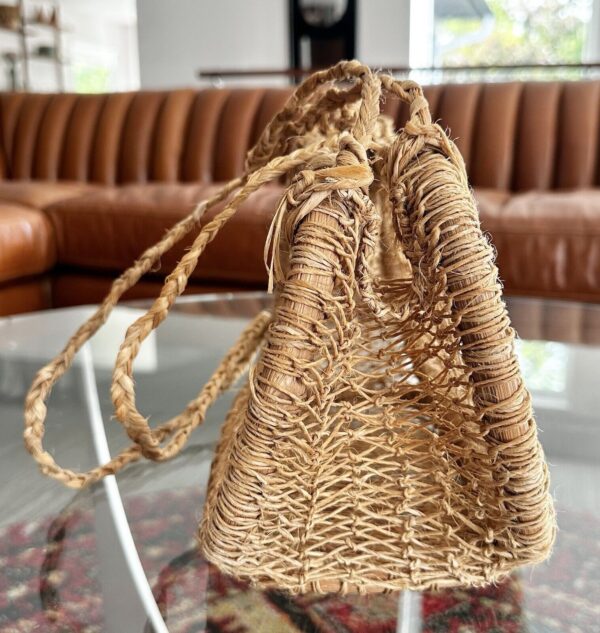 Mexican Handmade Natural Haucaul Jonote Crossbody Purse Bag Basket - Image 3