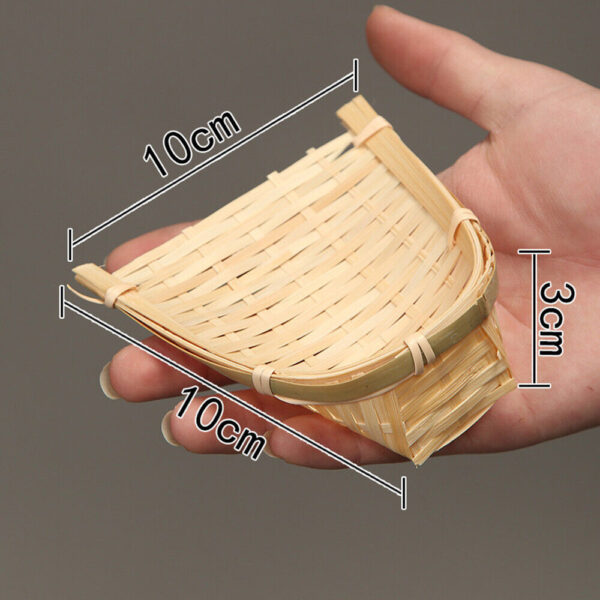 Mini Basket Bamboo Woven Creative Small Fruit Basket Hand-woven Storage Basket - Image 3