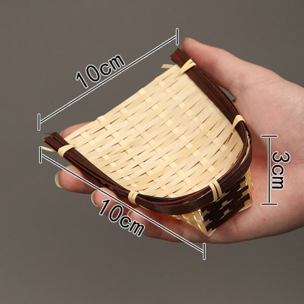 Mini Basket Bamboo Woven Creative Small Fruit Basket Hand-woven Storage Basket - Image 4