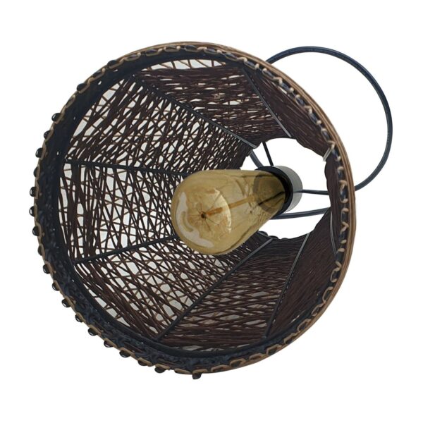 Modern Pendant Lights Rattan Wicker Basket Ceiling Pendant Living Room Lighting - Image 4