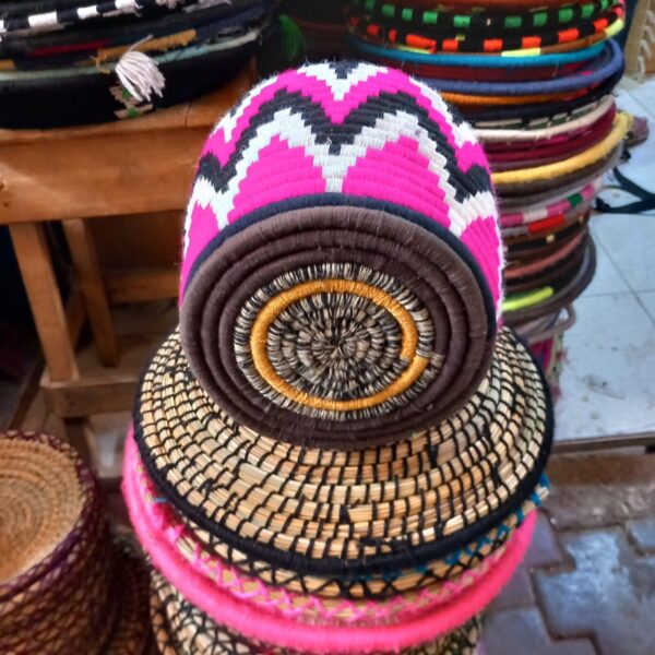 Moroccan basket berber basket african Braiding basket , Handwoven Basket , Boho - Image 2