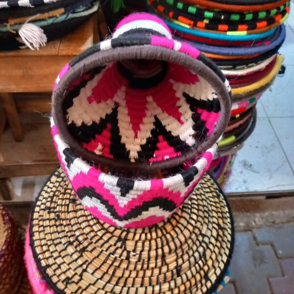 Moroccan basket berber basket african Braiding basket , Handwoven Basket , Boho - Image 3