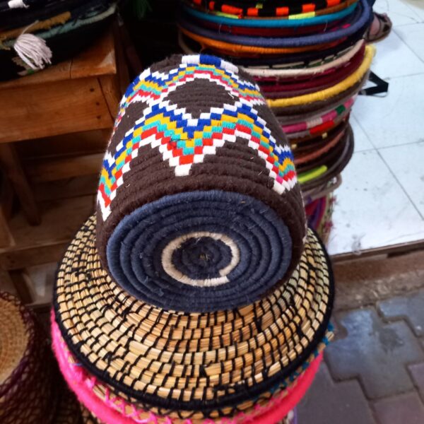 Moroccan basket berber basket african Braiding basket , Handwoven Basket , Boho - Image 3