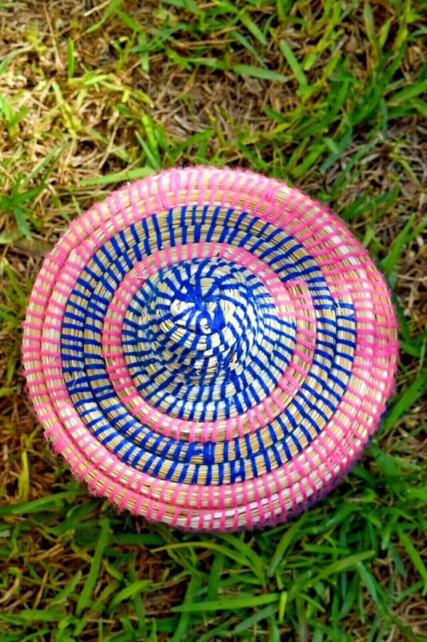 Moroccan handmade berber storage basket with a lid, Moroccan box, boho decor - Image 4