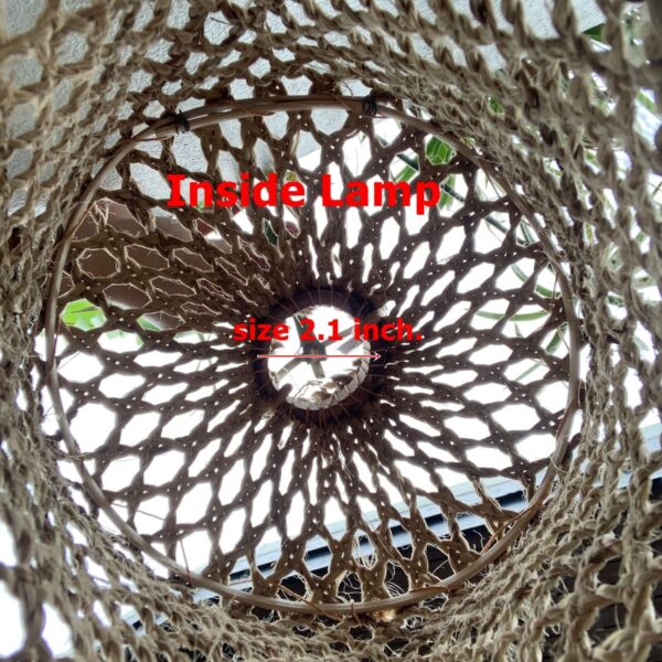 Moroccan Lamp Shade Style Rattan Ceiling Lightshade Natural Thai Handmade Woven - Image 5