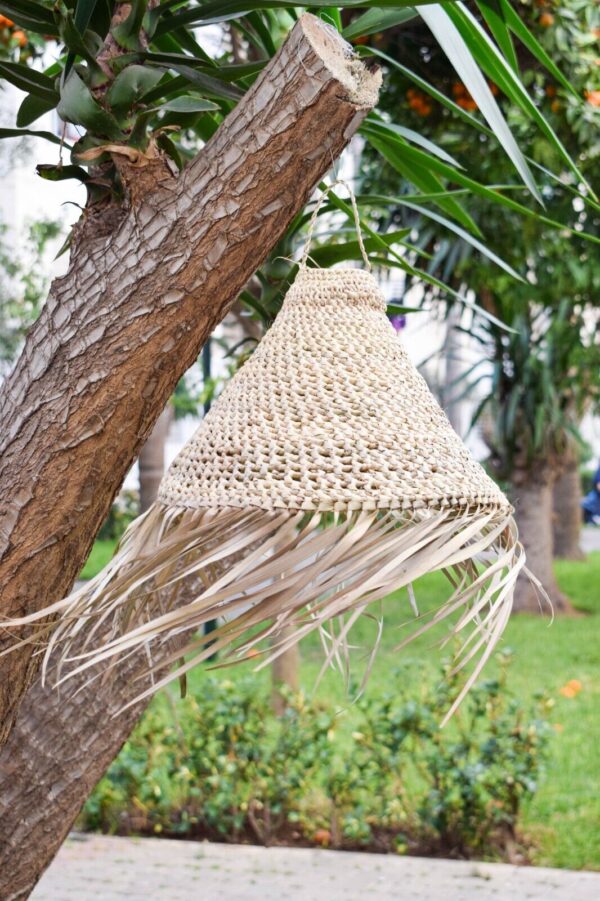 Moroccan pendant lamp, Conical lamp Wicker lampshade, Rattan lamp shade - Image 3