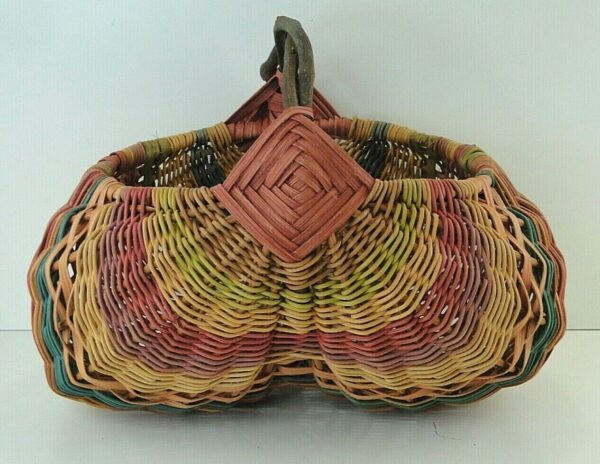 Multi Color Buttocks Basket Boho Farmhouse Country - Image 3