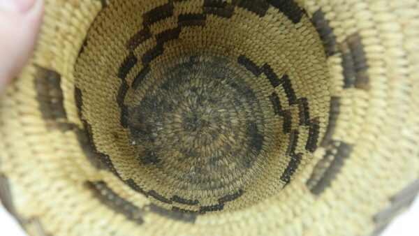 Native American Style Coiled Woven Basket Vase 7 1/2" VY - Image 5