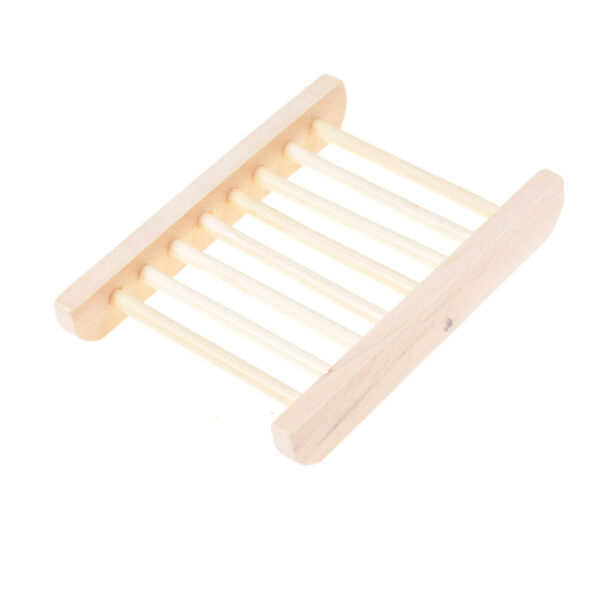 Natural Bamboo Soap Holder Dish Bathroom Shower Plate Stand Storage Wood_vm - Image 5