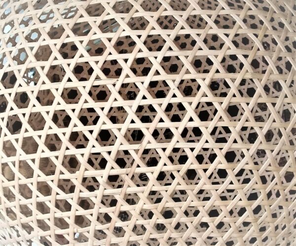 Natural handmade wicker cane rattan ceiling hanging light fitting free shipping - Image 3