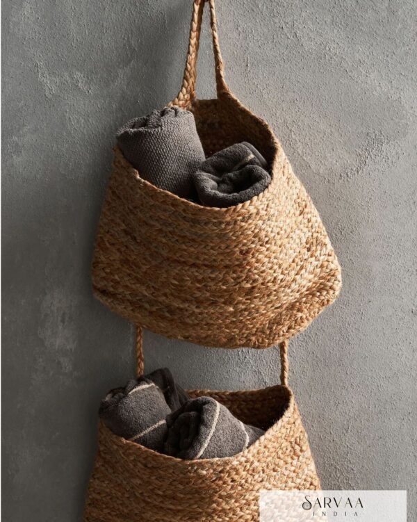 Natural Jute hanging basket for fall,hanging basket for dried flower &home decor - Image 4