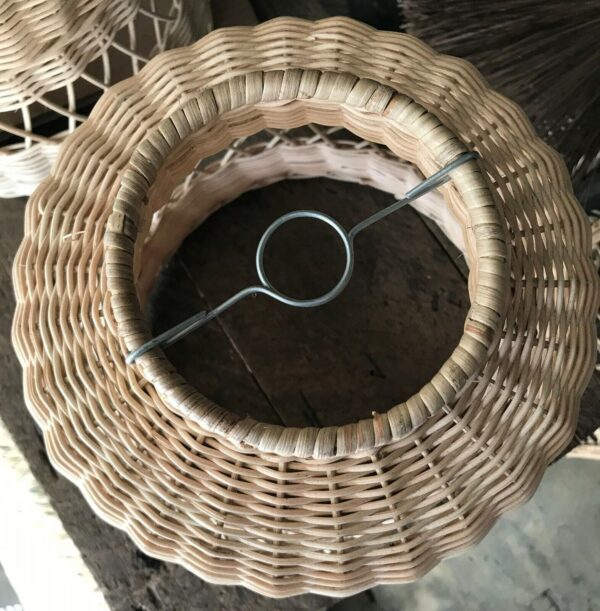 Natural Rattan Lamp Shade cane wicker hanging Pendant Light fitting 10 - Image 6