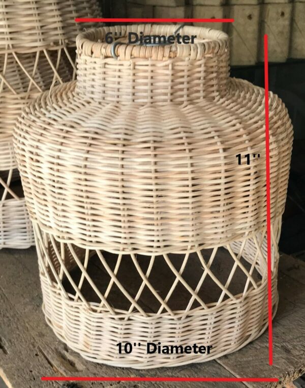 Natural Rattan Lamp Shade cane wicker hanging Pendant Light fitting 10