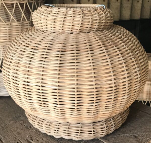 Natural Rattan Lamp Shade cane wicker hanging Pendant Light fitting 12