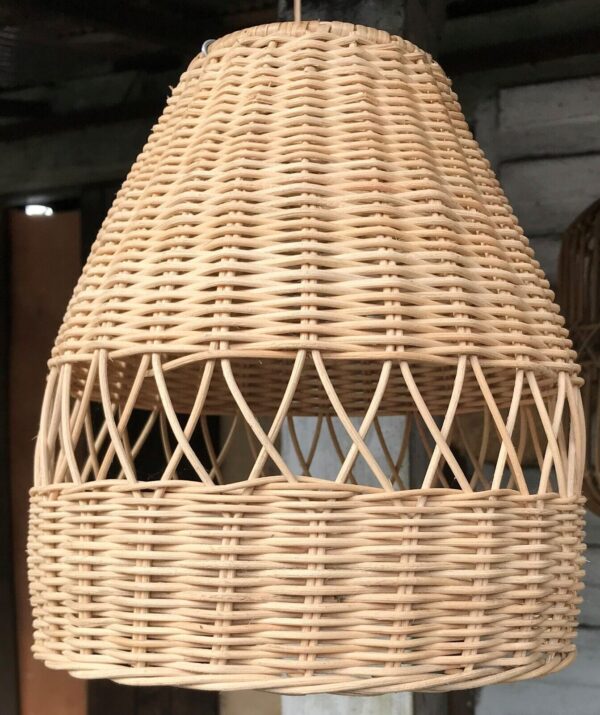 Natural Rattan Lamp Shade cane wicker hanging Pendant Light fitting 13