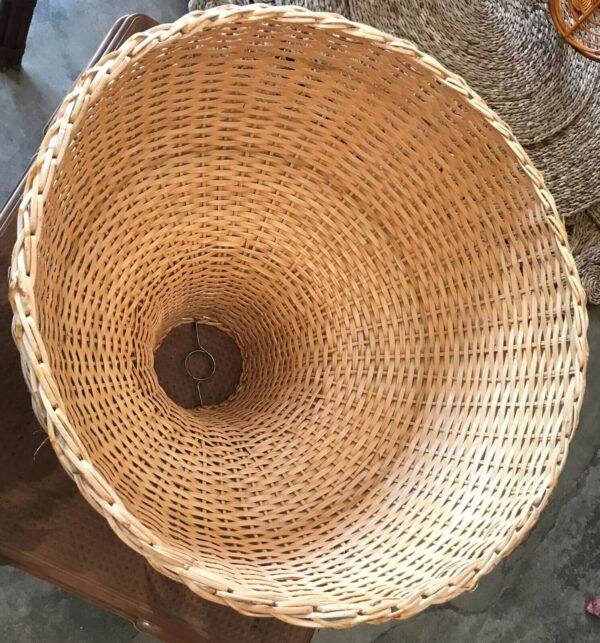 Natural Rattan Lamp Shade cane wicker hanging Pendant Light fitting 14 - Image 6