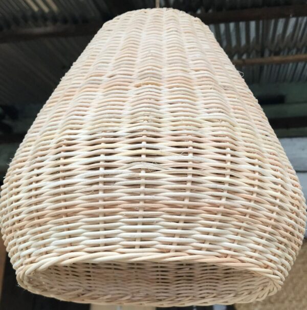 Natural Rattan Lamp Shade cane wicker hanging Pendant Light fitting 18 - Image 3