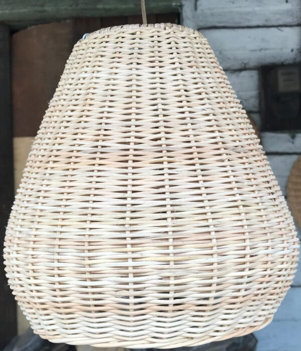 Natural Rattan Lamp Shade cane wicker hanging Pendant Light fitting 18 - Image 5