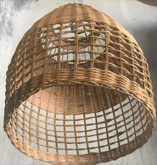 Natural Rattan Lamp Shade cane wicker hanging Pendant Light fitting 19 - Image 2