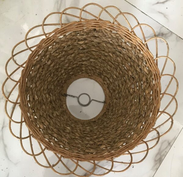 Natural Rattan Lamp Shade cane wicker hanging Pendant Light fitting 20 - Image 3