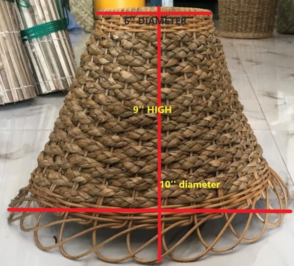 Natural Rattan Lamp Shade cane wicker hanging Pendant Light fitting 20 - Image 4