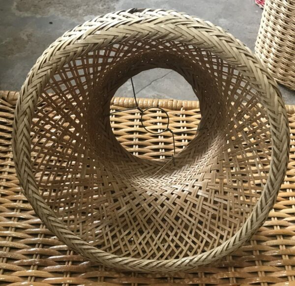 Natural Rattan Lamp Shade cane wicker hanging Pendant Light fitting 21 - Image 5